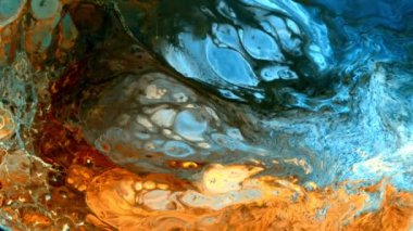 Soyut Renkli Mürekkep Yayma Sanatı 