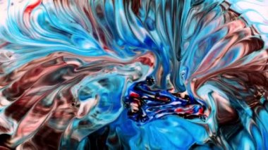 Soyut Renkli Mürekkep Yayma Sanatı 