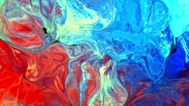 Abstrakcyjny Kolorowy Tusz Rozprzestrzeniania Sztuki — Wideo stockowe