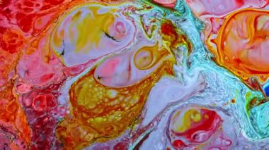 Soyut Renkli Mürekkep Yayma Sanatı 