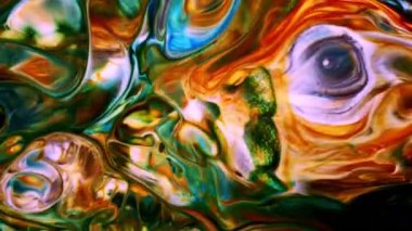 Soyut Renkli Mürekkep Yayma Sanatı 