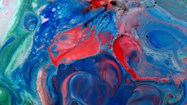 Soyut Renkli Mürekkep Yayma Sanatı 