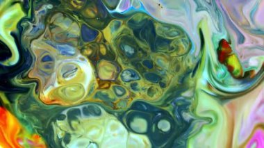 Soyut Renkli Mürekkep Yayma Sanatı 