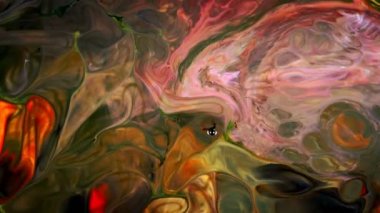 Soyut Renkli Mürekkep Yayma Sanatı 