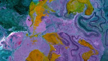 Soyut Renkli Mürekkep Yayma Sanatı 