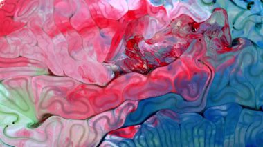 Soyut Renkli Mürekkep Yayma Sanatı  