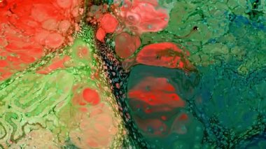 Soyut Renkli Mürekkep Yayma Sanatı  