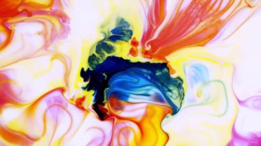 Soyut Renkli Mürekkep Yayma Sanatı 