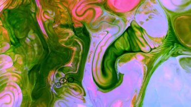  Soyut Renkli Mürekkep Yayma Sanatı 