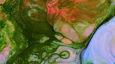  Soyut Renkli Mürekkep Yayma Sanatı 