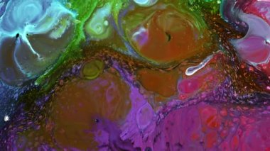  Soyut Renkli Mürekkep Yayma Sanatı 