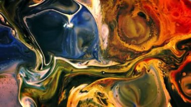  Soyut Renkli Mürekkep Yayma Sanatı 