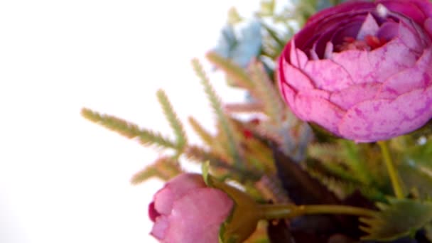 Bunches Coloridos Flores Imitação — Vídeo de Stock