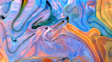 Soyut Renkli Mürekkep Yayma Sanatı