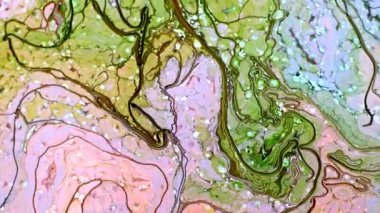 Soyut Renkli Mürekkep Yayma Sanatı