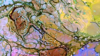 Soyut Renkli Mürekkep Yayma Sanatı