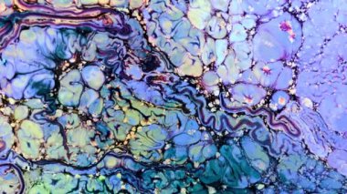 Soyut Renkli Mürekkep Yayma Sanatı