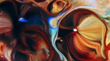 Soyut Renkli Mürekkep Yayma Sanatı