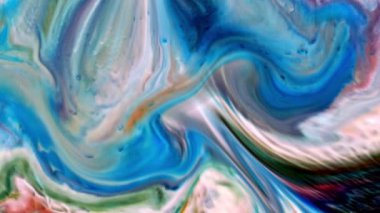 Soyut Renkli Mürekkep Yayma Sanatı