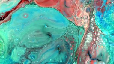 Soyut Renkli Mürekkep Yayma Sanatı