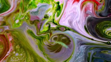 Soyut Renkli Mürekkep Yayma Sanatı