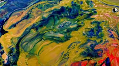 Soyut Renkli Mürekkep Yayma Sanatı