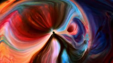 Soyut Renkli Mürekkep Yayma Sanatı