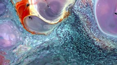 Soyut Renkli Mürekkep Yayma Sanatı