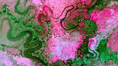 Soyut Renkli Mürekkep Yayma Sanatı