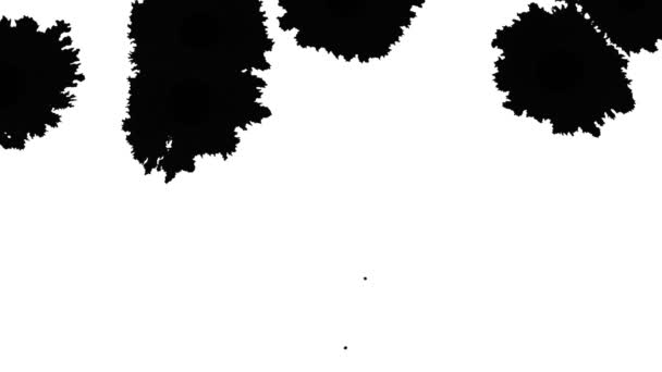 Абстрактные чернила на мокрой бумаге — стоковое видео