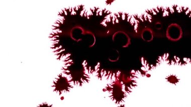 Islak Kağıda Soyut Mürekkep Damlaları