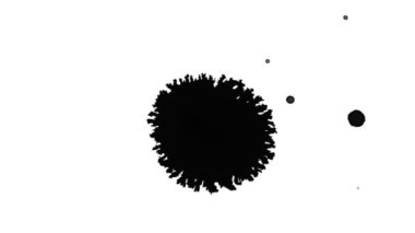 Islak Kağıda Soyut Mürekkep Damlaları