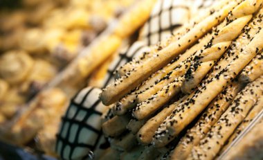 Lezzetli çerezler Çıtır krakerler ve kurabiyeler 