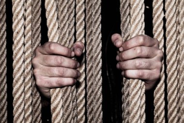 Erkek Eller Halat Tutma Çizgileri Kuvvetli Fotoğraf