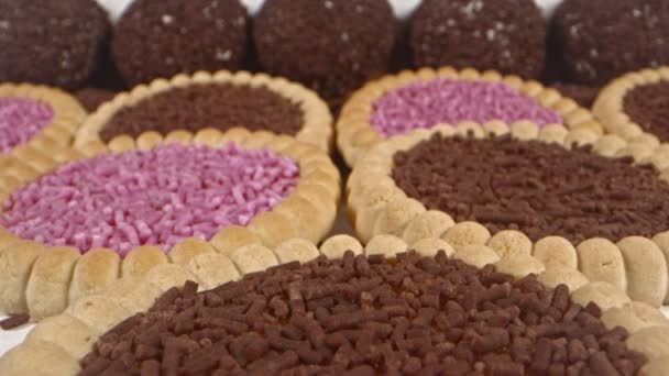 Galletas Mermelada Con Chispas Chocolate — Vídeos de Stock