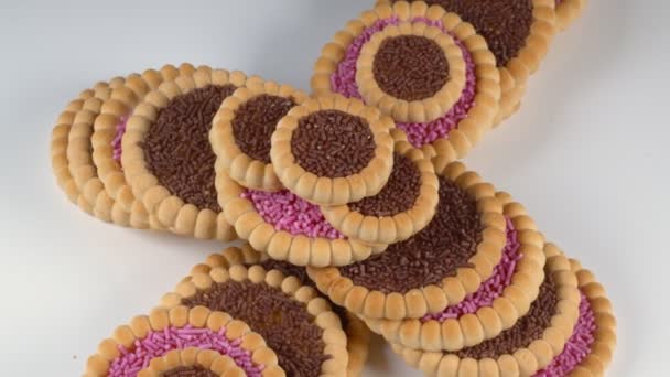 Jam Cookies Chocolate Chips — Stock Video