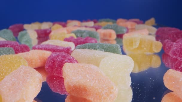 Süße Und Köstliche Zuckerbonbons — Stockvideo