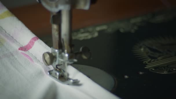 Old Style Sewing Machine — Stock Video