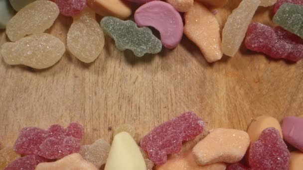 Słodkie Pyszne Cukierki Cukrowe — Wideo stockowe