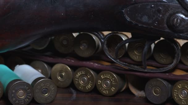 Rifles Balas Estilo Antiguo — Vídeo de stock