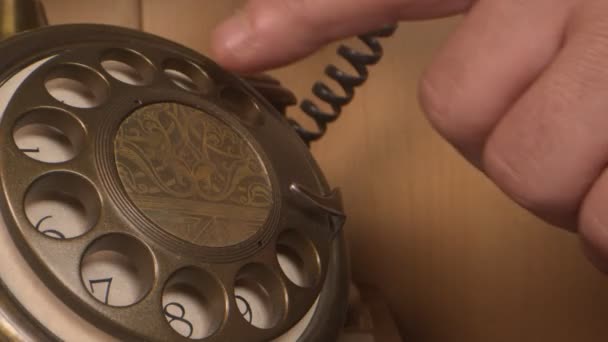 Old Technology Communication Device Vintage Telephone — Stock Video