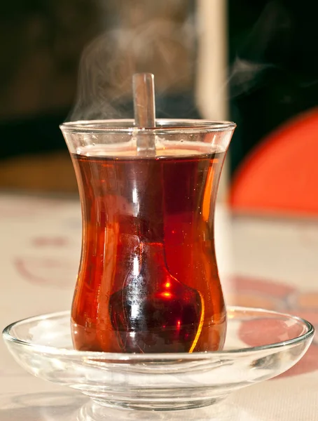 Tradycyjny Napój Turecki Hot Tea Photo — Zdjęcie stockowe