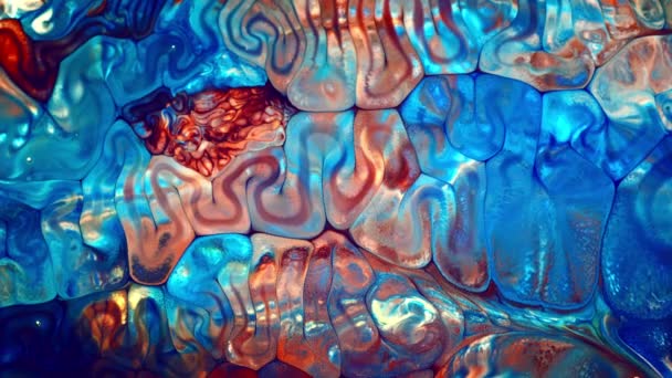 Abstract Water Verf Diffusie Exploderen Art Het Gemaakt Met Organische — Stockvideo