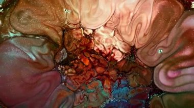 Soyut Su Boyası Difüzyon Patlama Sanatı. Organik suluboya boya, süt ve sabundan yapılmış. Süt ve sabun arasında kimyasal bir reaksiyon. Sanatsal mürekkep karışımı ve renkli sürrealist şekiller..