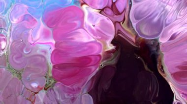 Soyut Su Boyası Difüzyon Patlama Sanatı. Organik suluboya boya, süt ve sabundan yapılmış. Süt ve sabun arasında kimyasal bir reaksiyon. Sanatsal mürekkep karışımı ve renkli sürrealist şekiller..