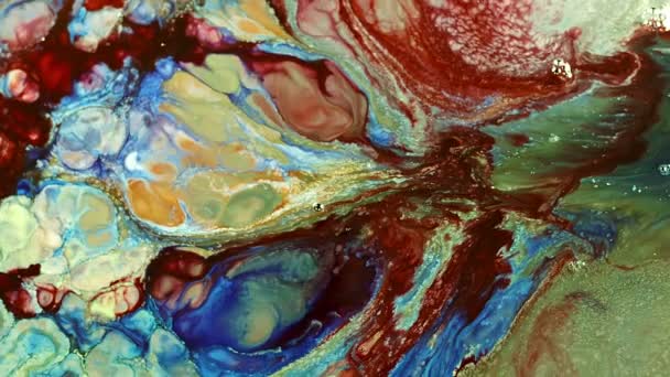 Résumé Diffusion Peinture Eau Exploser Art Est Fabriqué Avec Peinture — Video