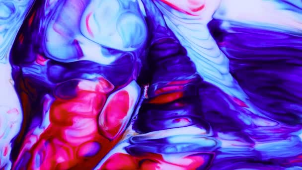 Αφηρημένη Διάχυση Ζωγραφική Νερού Έκρηξη Τέχνης Φτιάχνεται Οργανική Υδατογραφία Γάλα — Αρχείο Βίντεο