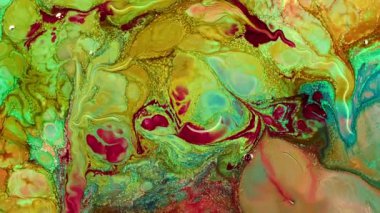 Soyut Su Boyası Difüzyon Patlama Sanatı. Organik suluboya boya, süt ve sabundan yapılmış. Süt ve sabun arasında kimyasal bir reaksiyon. Sanatsal mürekkep karışımı ve renkli sürrealist şekiller..