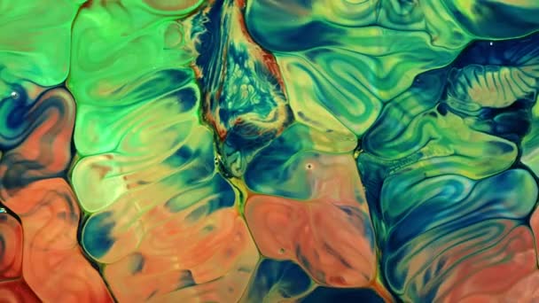 Abstract Water Paint Diffusion Explode Art Face Vopsea Organică Acuarelă — Videoclip de stoc