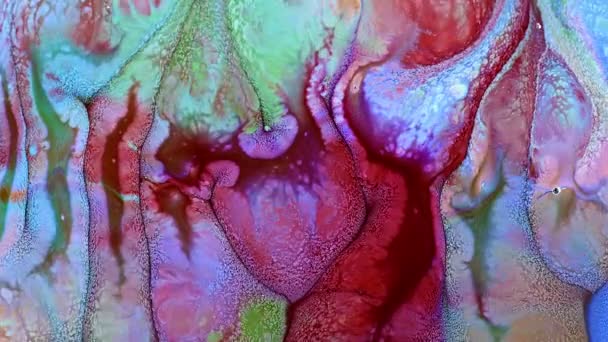 Abstract Water Paint Diffusion Explode Art Made Organic Watercolor Paint — Stock Video